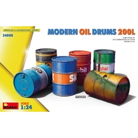 Miniart 1/24 Modern Oil Drums 200L Plastic Model Kit