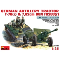 Miniart 1/35 German Artillery Tractor T-70 (r) & Gun w/Crew 35039 Plastic Model Kit