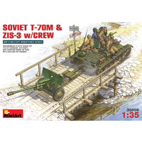 Miniart 1/35 Soviet T-70 M & ZiS -3 w/ Crew 35056 Plastic Model Kit