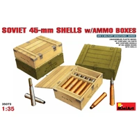 Miniart 1/35 Soviet 45-mm Shells w/ Ammo Boxes 35073 Plastic Model Kit