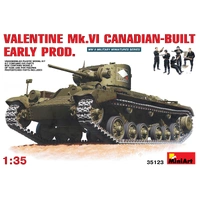 Miniart 1/35 Valentine Mk 6. Canadian built Early Prod. 35123 Plastic Model Kit