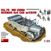 Miniart 1/35 Kfz.70 (MB 1500A) German 4x4 Car w/Crew 35139 Plastic Model Kit