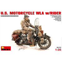 Miniart 1/35 U.S.Motorcycle WLA with Rider 35172 Plastic Model Kit