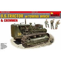 Miniart 1/35 U.S.Tractor w/Towing Winch & Crewmen.Special Edition 35225 Plastic Model Kit