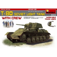 Miniart 1/35 T-80 Soviet Light Tank w/Crew.Special Edition 35243 Plastic Model Kit