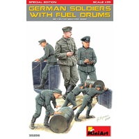 Miniart 1/35 German Soldiers w/ Fuel Drums. Special Edition 35256 Plastic Model Kit