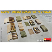 Miniart 1/35 Soviet Ammo Boxes w/Shells 35261 Plastic Model Kit