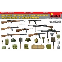 Miniart 1/35 Soviet Infantry Automatic Weapons & Equipment.Special Edition (PE Parts) 35268 Plastic Model Kit