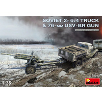 Miniart 1/35 Soviet 2 t 6x4 Truck with 76 mm USV-BR Gun 35272 Plastic Model Kit