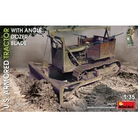 Miniart 1/35 U.S. Armored Tractor with Angle Dozer Blade Plastic Model Kit