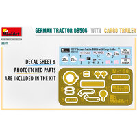 Miniart 1/35 German Tractor D8506 with Cargo Trailer Plastic Model Kit