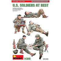 Miniart 1/35 U.S. Soldiers at Rest. Special Edition Plastic Model Kit 35318