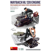 MiniArt 1/35 Maybach HL 120 Engine for Panzer III/IV family with repairing crew Plastic Model Kit