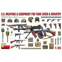 Miniart 1/35 U.S. Weapons & Equipment for Tank Crew & Infantry Plastic Model Kit