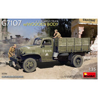 Miniart 1/35 1,5t 4x4 G7107 Cargo Truck w/Wooden Body Plastic Model Kit