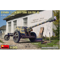MiniArt 1/35 German 7.5cm Anti-Tank Gun PaK 40. Early Prod Plastic Model Kit