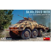 Miniart 1/35 Sd.Kfz.234/3 with 2cm Schwebelafette 38 Plastic Model Kit