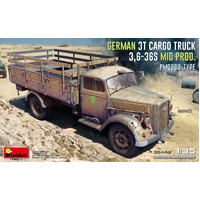 Miniart 1/35 German 3t Cargo Truck 3,6-36S Mid Prod. PmQ600-Type Plastic Model Kit