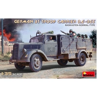 Miniart 1/35 German 3t Troop Carrier 3.6-36S Radkasten-Normal-Type Plastic Model Kit