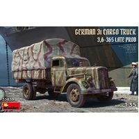 Miniart 1/35 German 3t Cargo Truck 3.6-36S Late Production Plastic Model Kit