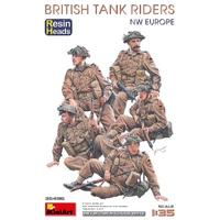 Miniart 1/35 British Tank Riders (NW Europe) w/Resin Heads Figure Set