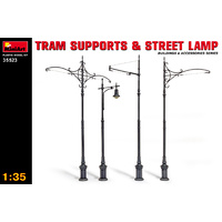 Miniart 1/35 Tram Supports and Street Lamps 35523 Plastic Model Kit