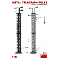 Miniart 1/35 Metal Telegraph Poles 35529 Plastic Model Kit