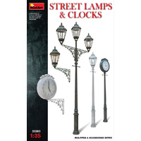 Miniart 1/35 Street Lamps & Clocks 35560 Plastic Model Kit