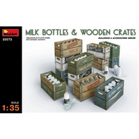 Miniart 1/35 Milk Bottles & Wooden Crates 35573 Plastic Model Kit