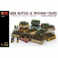 Miniart 1/35 Beer Bottles & Wooden Crates 35574 Plastic Model Kit