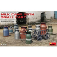 Miniart 1/35 Milk Cans with Small Cart 35580 Plastic Model Kit