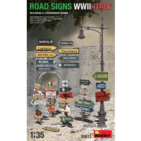 Miniart 1/35 Road Signs WWII Italy Plastic Model Kit