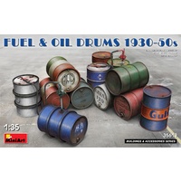 Miniart 1/35 Fuel & Oil Drums 1930-50s Plastic Model Kit