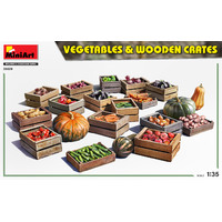 Miniart 1/35 Vegetables & Wooden Crates Plastic Model Kit