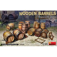 Miniart 1/35 Wooden Barrels. Medium Size Plastic Model Kit 35630