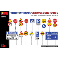 MiniArt 1/35 Traffic Signs. Yugoslavia 1990's Plastic Model Kit