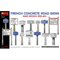 Miniart 1/35 French Concrete Road Signs 1930-40's. Paris Region Plastic Model Kit
