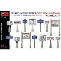 MiniArt 1/35 French Concrete Road Signs 1930-40's. Normandy Plastic Model Kit
