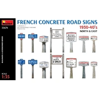Miniart 1/35 French Concrete Road Signs 1930-40 North & East Plastic Model Kit