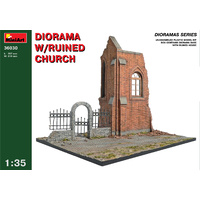 Miniart 1/35 Diorama w/Ruined Church 36030 Plastic Model Kit