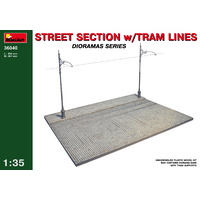 Miniart 1/35 Street Section w/Tram Line 36040 Plastic Model Kit