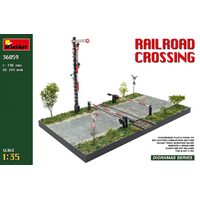 Miniart 1/35 Railroad Crossing Plastic Model Kit 36059