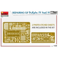 Miniart 1/35 Repairing of Pz.Kpfw. IV Ausf. H. Big Set Plastic Model Kit