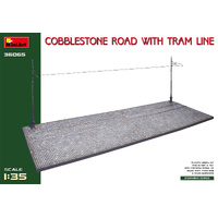 MiniArt 1/35 Cobblestone Road w/Tram Line (Injection Mold) Plastic Model Kit