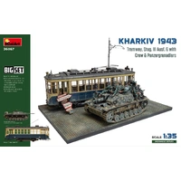 Miniart 1/35 Kharkiv 1943: Tram & Stug.III Ausf.G w/Crew Diorama Plastic Model Kit