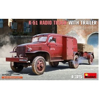 Miniart 1/35 K-51 Radio Truck with Trailer Plastic Model Kit