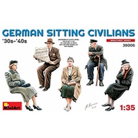 Miniart 1/35 German Sitting Civilians '30s-'40s 38006 Plastic Model Kit
