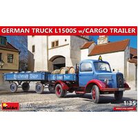Miniart 1/35 German Truck L1500S w/Cargo Trailer Plastic Model Kit