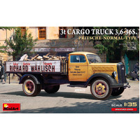 Miniart 1/35 3t Cargo Truck 3,6-36S. Pritsche-Normal-Type Plastic Model Kit