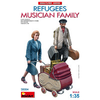 Miniart 1/35 Refugees. Musician Family Plastic Model Kit